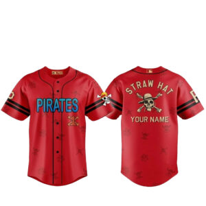 Custom Name Pittsburgh Pirates One Piece 2 Live Action Luffy Neighbours Baseball Jersey