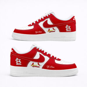 Custom Name St Louis Cardinals Baseball League Air Force 1 Shoes Sneakers