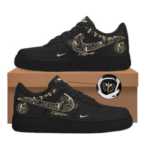 Custom Name Vegas Golden Knights Fourth Wing Night 2026 Air Force 1 Shoes Sneakers
