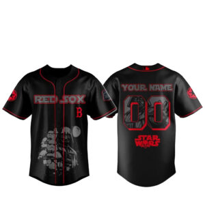 Custom Name and Number Boston Red Sox x Star Wars Dark Force Baseball Jersey