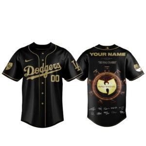 Custom Name and Number Los Angeles Dodgers x Wu-Tang Forever The Final Chamber Baseball Jersey