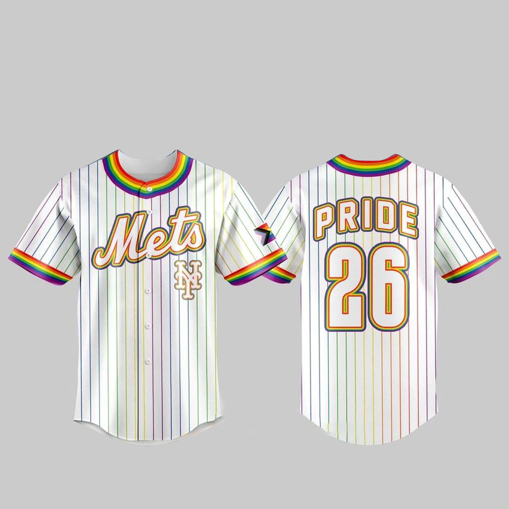 Custom Name and Number New York Mets Pride Night 2026 Baseball Jersey 1 Custom Name and Number New York Mets Pride Night 2026 Baseball Jersey