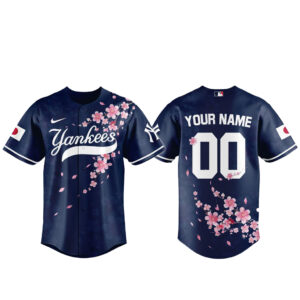 Custom Name and Number New York Yankees Japanese Heritage Night 2026 Sakura Bloom Baseball Jersey