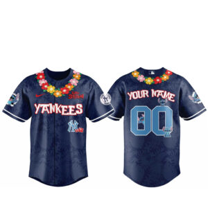 Custom Name and Number New York Yankees x Lilo and Stitch 2026 Baseball Jersey