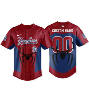 Custom Name and Number New York Yankees x Spider-Man Brand New Day 2026 Baseball Jersey