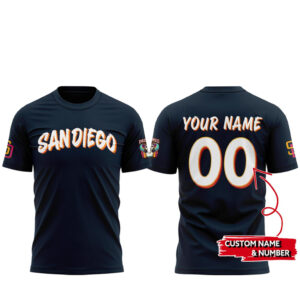 Custom Name and Number San Diego Padres 2026 City Connect 2.0 T-Shirt