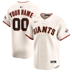 Custom Name and Number San Francisco Giants 2026 Home Stadium Cream Baseball Jersey