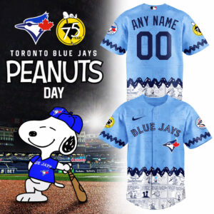 Custom Name and Number Toronto Blue Jays Peanuts Day 2026 Gameday Baseball Jersey