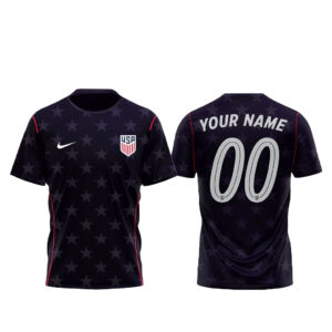 Custom Name and Number U.S. Men's National Team Soccer 2026 T-Shirt Version 2