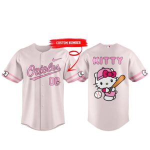 Custom Number Baltimore Orioles x Hello Kitty Night 2026 Baseball Jersey