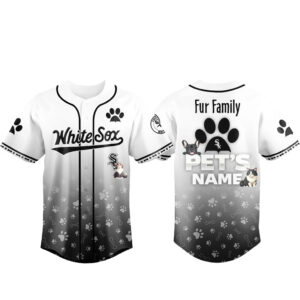 Custom Pet's Name Chicago White Sox Fur Family Pet Game Night 2026 Baseball Jersey