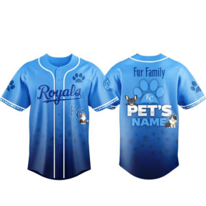Custom Pet's Name Kansas City Royals Fur Family Pet Game Night 2026 Baseball Jersey