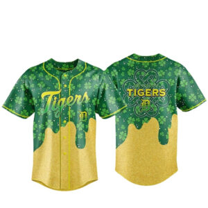 Detroit Tigers Happy St Patrick’s Day 2026 Baseball Jersey