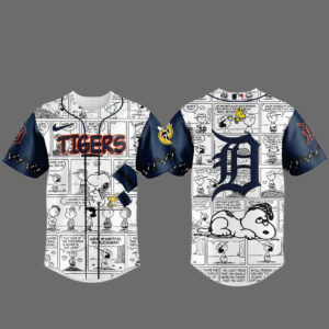 Detroit Tigers Peanuts 75th Anniversary 2026 Baseball Jersey