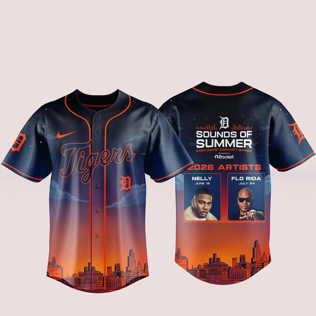Detroit Tigers Sounds Of Summer 2026 Postgame Concert Series Baseball Jersey 1 Detroit Tigers Sounds Of Summer 2026 Postgame Concert Series Baseball Jersey