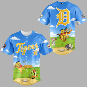 Detroit Tigers Winnie Pooh 100 Year Anniversary Day 2026 Baseball Jersey