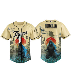 Detroit Tigers x Godzilla King of The Monsters Baseball Jersey