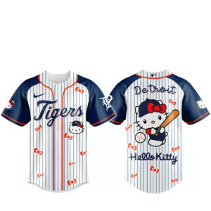 Detroit Tigers x Hello Kitty 2026 And Sanrio World Baseball Jersey