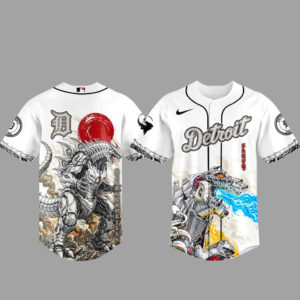 Detroit Tigers x MechaGodzilla Monster Baseball Jersey