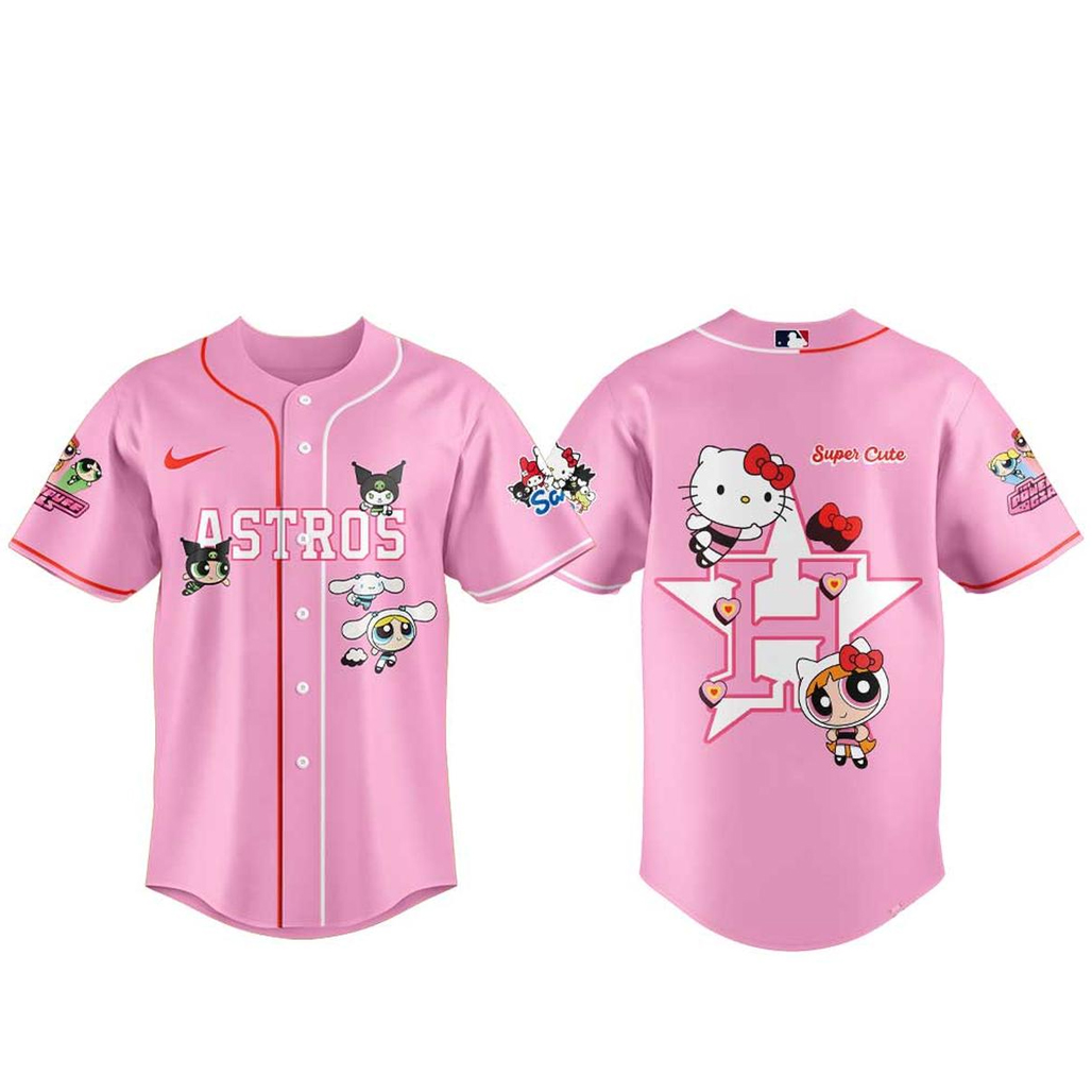 Houston Astros x Hello Kitty and Friends and The Powerpuff Girls 2026 Baseball Jersey 1 Houston Astros x Hello Kitty and Friends and The Powerpuff Girls 2026 Baseball Jersey