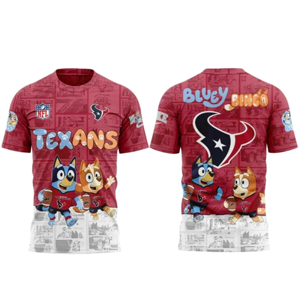 Houston Texans x Bluey and Bingo Shirt 1 Houston Texans x Bluey and Bingo Shirt