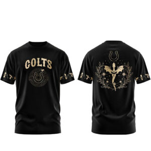 Indianapolis Colts Fourth Wings Night Football Team 2026 All Dark T-Shirt