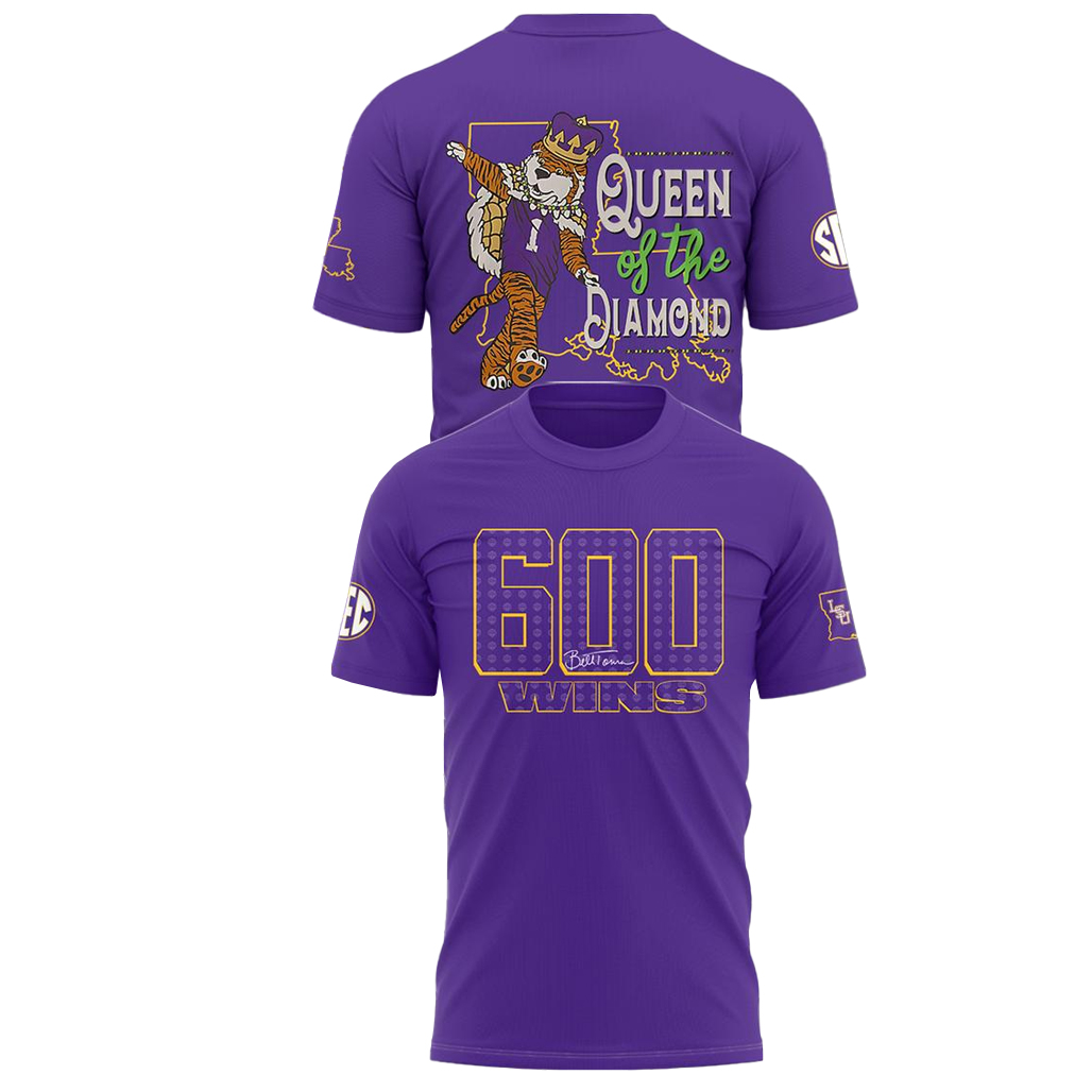 LSU Tigers Coach Beth Torina 600 Wins With The Tigers 2026 Shirt 1 LSU Tigers Coach Beth Torina 600 Wins With The Tigers 2026 T-Shirt