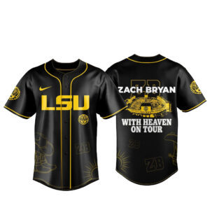 LSU Tigers x Zach Bryan With Heaven On Tour Baseball Jersey