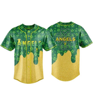 Los Angeles Angels Happy St Patrick’s Day 2026 Baseball Jersey