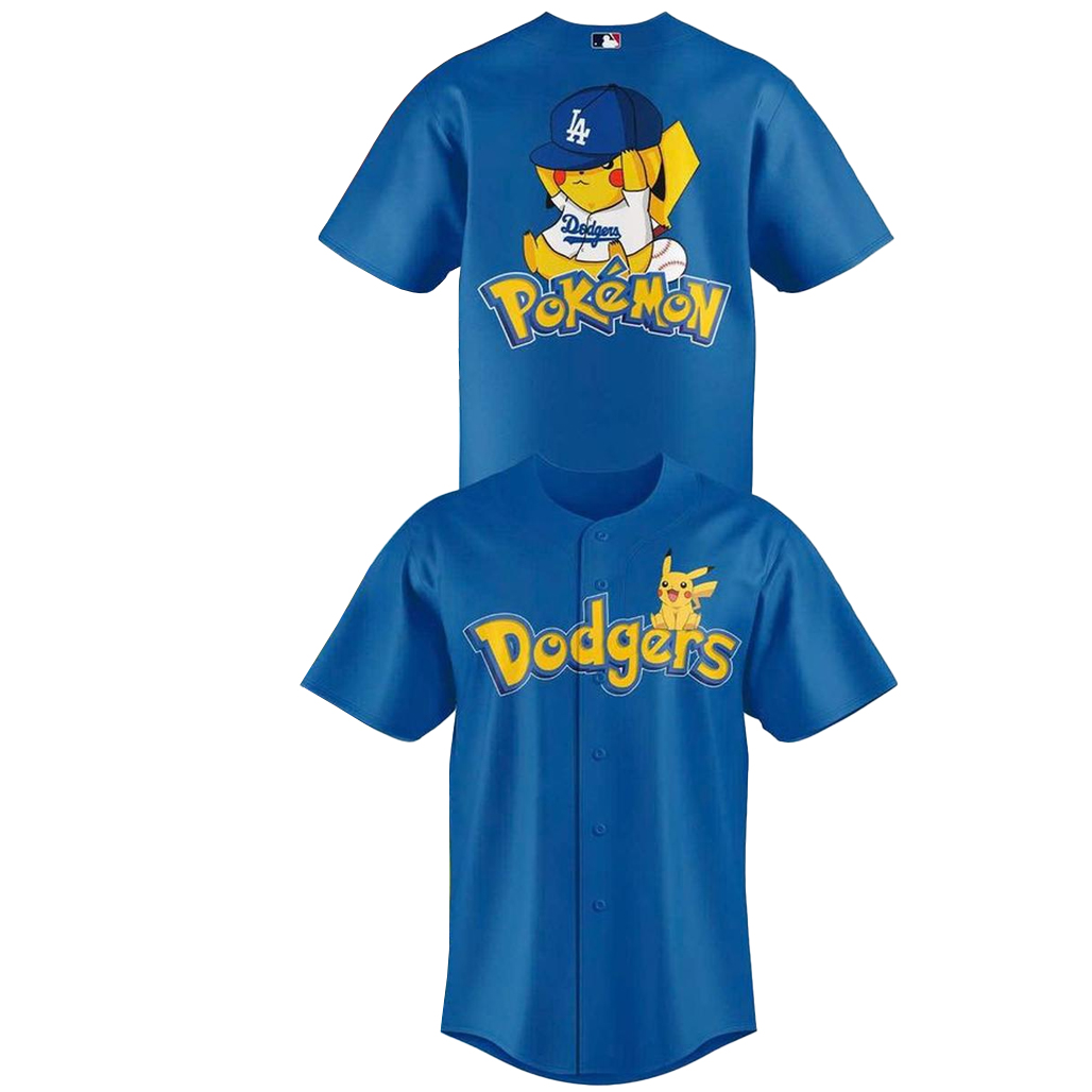 Los Angeles Dodgers Happy Pokémon Day 2026 Baseball Jersey 1 Los Angeles Dodgers Happy Pokémon Day 2026 Baseball Jersey