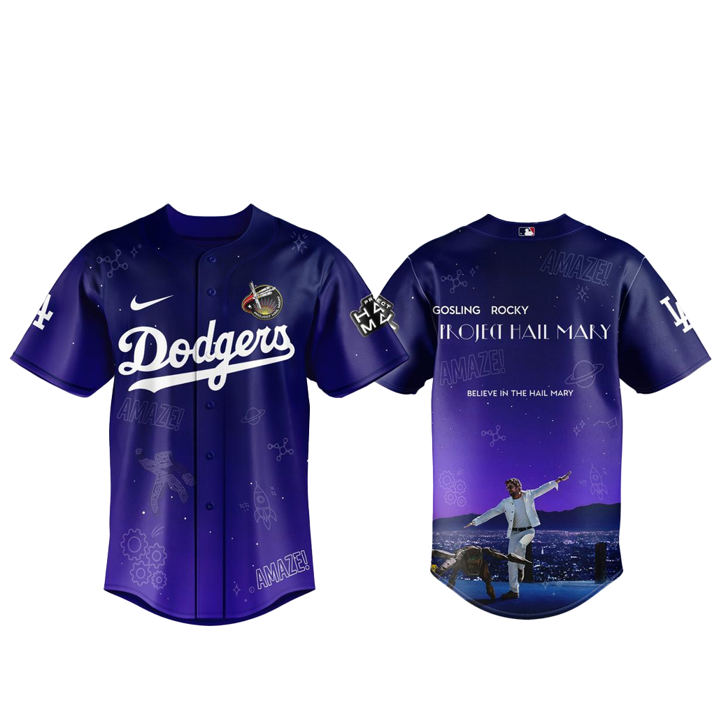 Los Angeles Dodgers Project Hail Mary 2026 Baseball Jersey 1 Los Angeles Dodgers Project Hail Mary 2026 Baseball Jersey