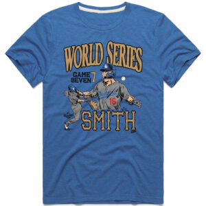Los Angeles Dodgers Will Smith Royal 2026 Gold Collection Game Seven T-Shirt