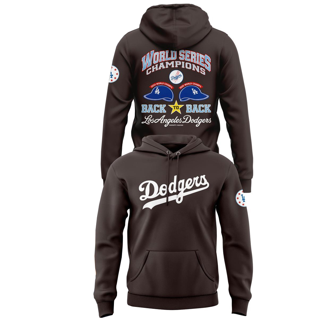 Los Angeles Dodgers World Series Champions 2026 Dark Coffee Shirt 2 Los Angeles Dodgers World Series Champions 2026 Dark Coffee Hoodie