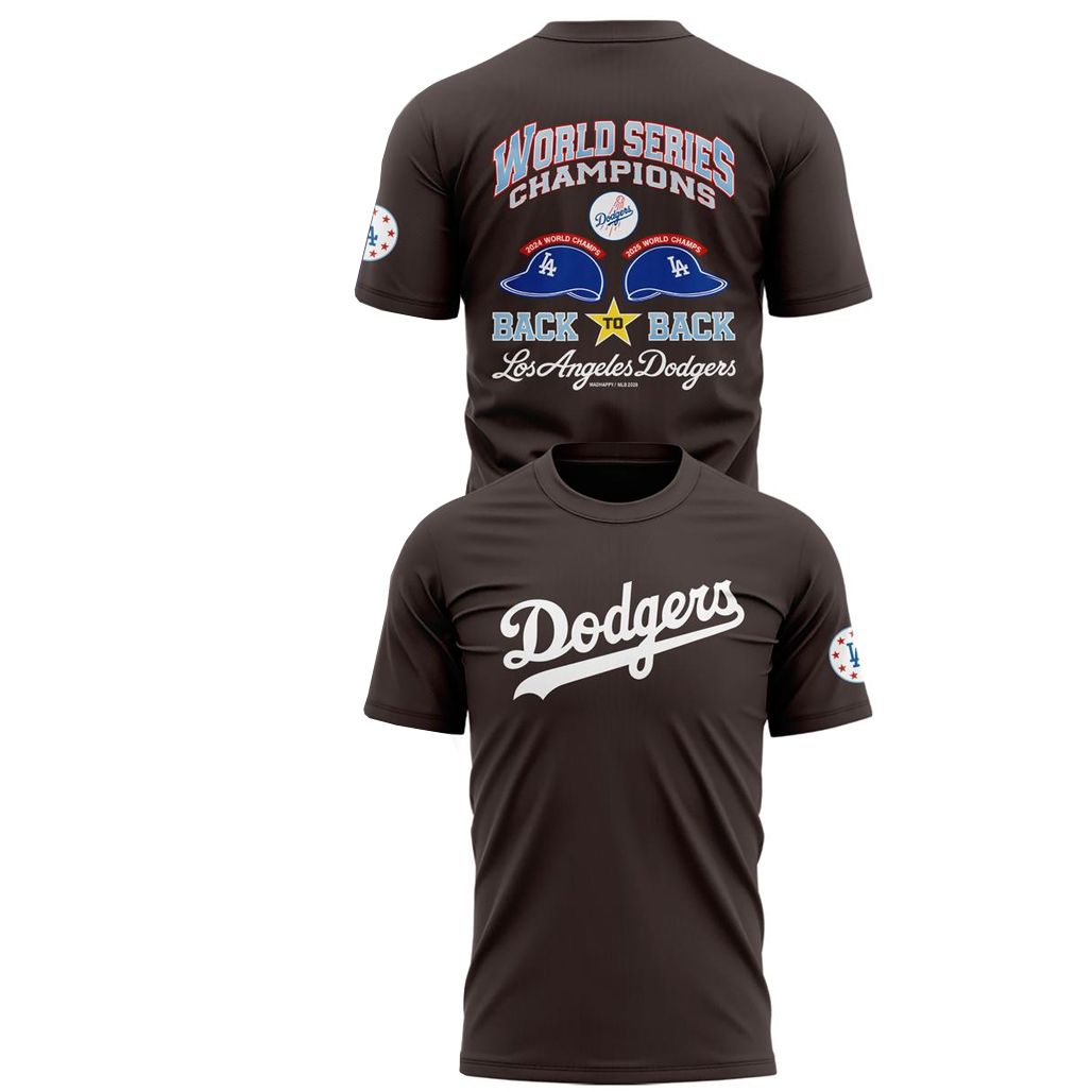 Los Angeles Dodgers World Series Champions 2026 Dark Coffee Shirt 1 Los Angeles Dodgers World Series Champions 2026 Dark Coffee T-Shirt