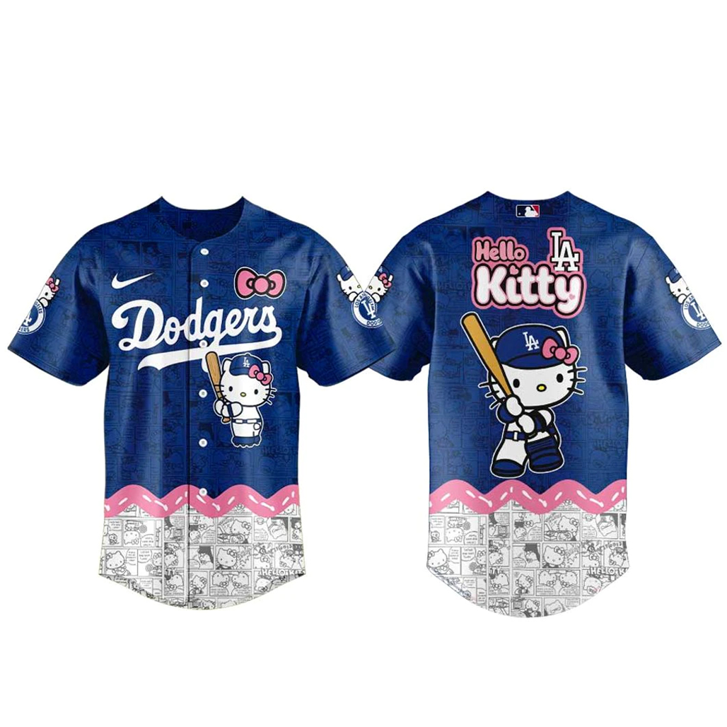 Los Angeles Dodgers x Hello Kitty Night 2026 Baseball Jersey 1 Los Angeles Dodgers x Hello Kitty Night 2026 Baseball Jersey