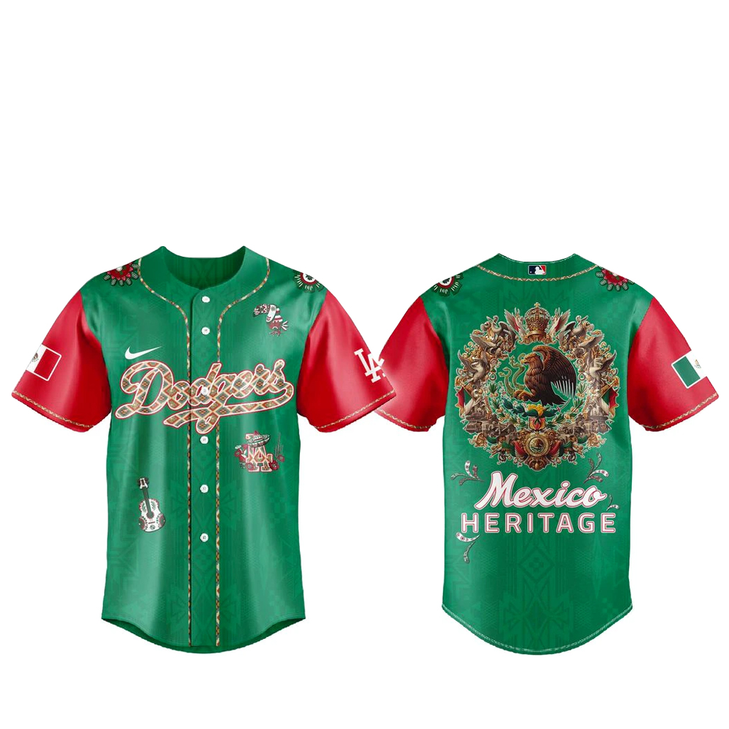 Los Angeles Dodgers x Mexican Heritage Baseball Jersey 1 Los Angeles Dodgers x Mexican Heritage Baseball Jersey