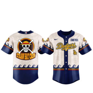 Los Angeles Dodgers x One Piece Night 2026 Straw Hat Crew Baseball Jersey