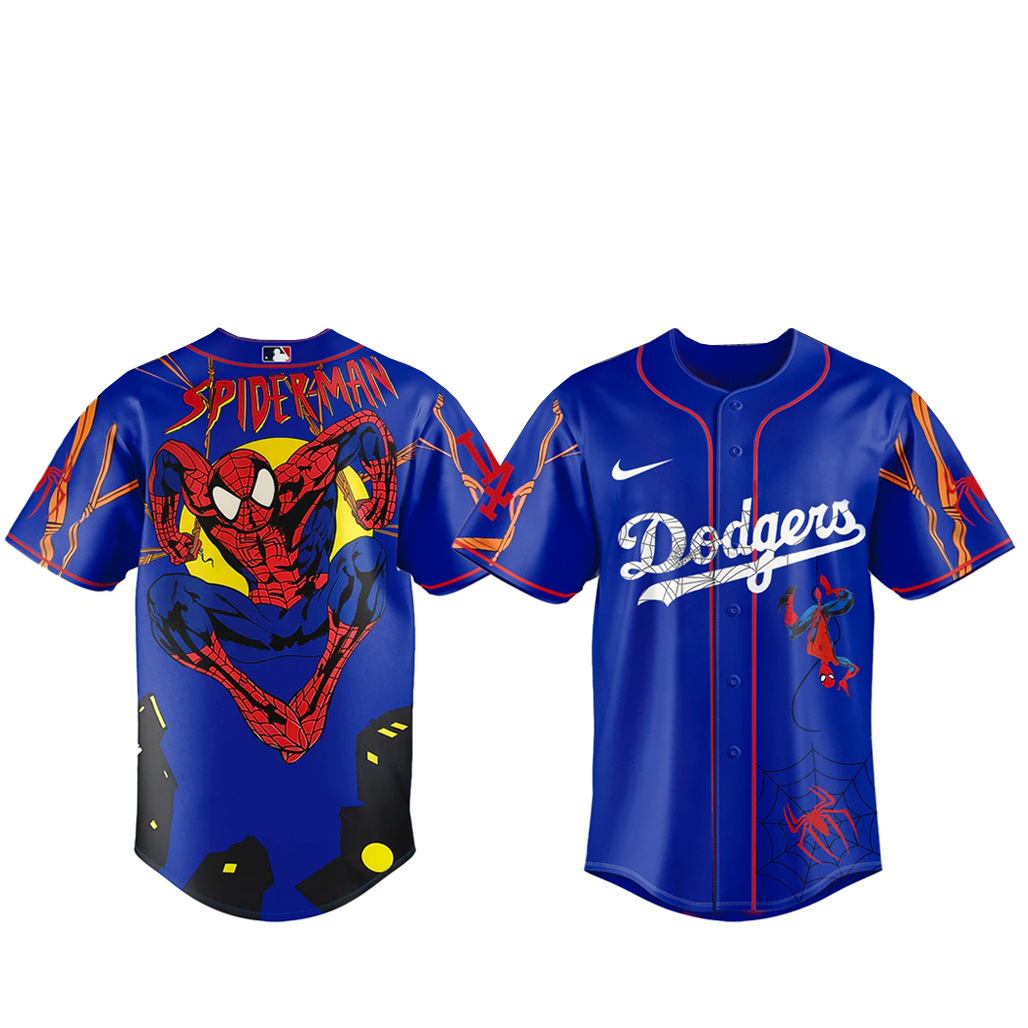Los Angeles Dodgers x Spider Man Brand New Day 2026 Baseball Jersey 1 Los Angeles Dodgers x Spider Man Brand New Day 2026 Baseball Jersey