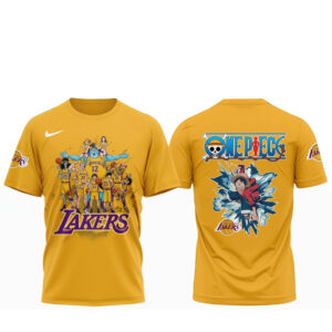 Los Angeles Lakers x One Piece 2026 Legends Gold and Pirate Dreams T-Shirt