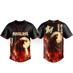 Miami Marlins x Godzilla King of Monsters Baseball Jersey