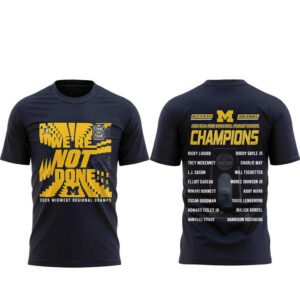 Michigan Wolverines 2026 NCAA Men’s Basketball Midwest Regional Champions Locker Room T-Shirt