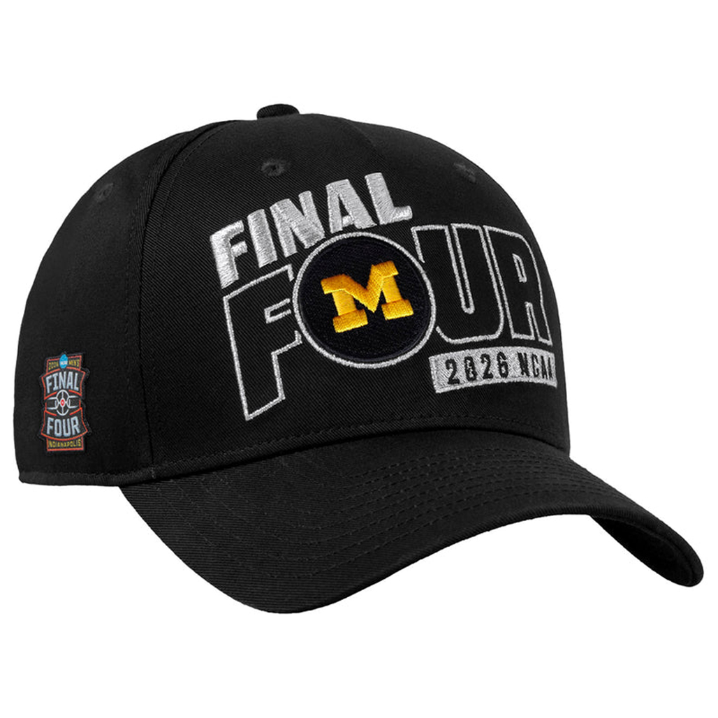 Michigan Wolverines 2026 NCAA Men’s Basketball Tournament March Madness Final Four Locker Room Hat 1 Michigan Wolverines 2026 NCAA Men’s Basketball Tournament March Madness Final Four Locker Room Hat