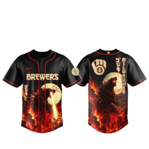 Milwaukee Brewers x Godzilla King of Monsters Baseball Jersey