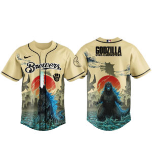 Milwaukee Brewers x Godzilla King of The Monsters Baseball Jersey