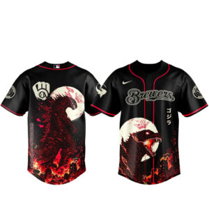 Milwaukee Brewers x Godzilla Minus Zero Baseball Jersey