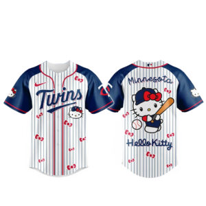 Minnesota Twins x Hello Kitty 2026 And Sanrio World Baseball Jersey