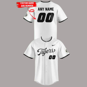 Missouri Tigers Alternate White Uniform Custom Name and Number Baseball Jersey