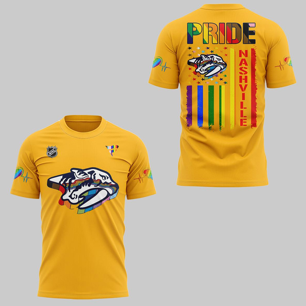Nashville Predators Celebrating Pride Night 2026 Shirt 1 Nashville Predators Celebrating Pride Night 2026 T-Shirt