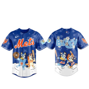 New York Mets Bluey Night Game Baseball Jersey