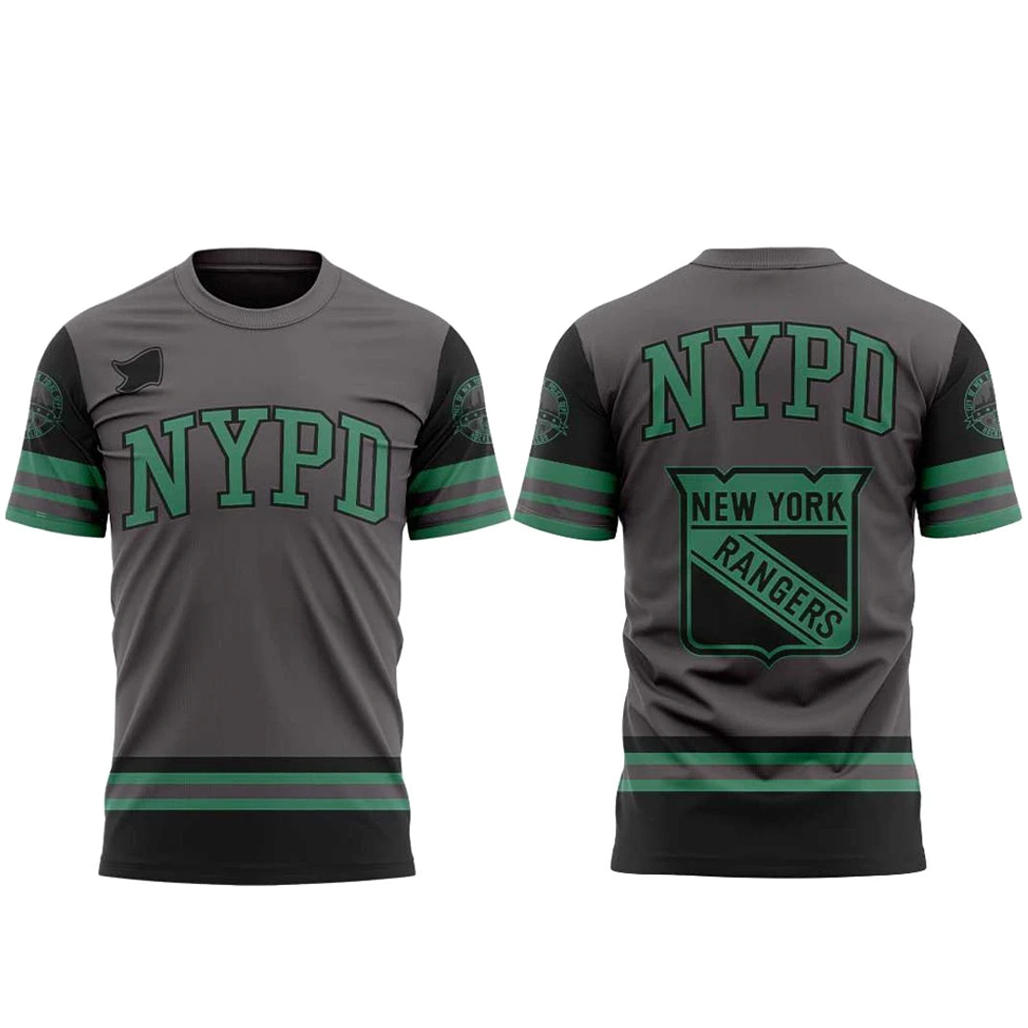 New York Rangers Repping New York NYPD Finest Shirt 1 New York Rangers Repping New York NYPD Finest T-Shirt